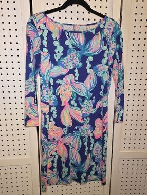 Lilly Pulitzer Marlowe Dress Going Coastal XS Long Sleeves